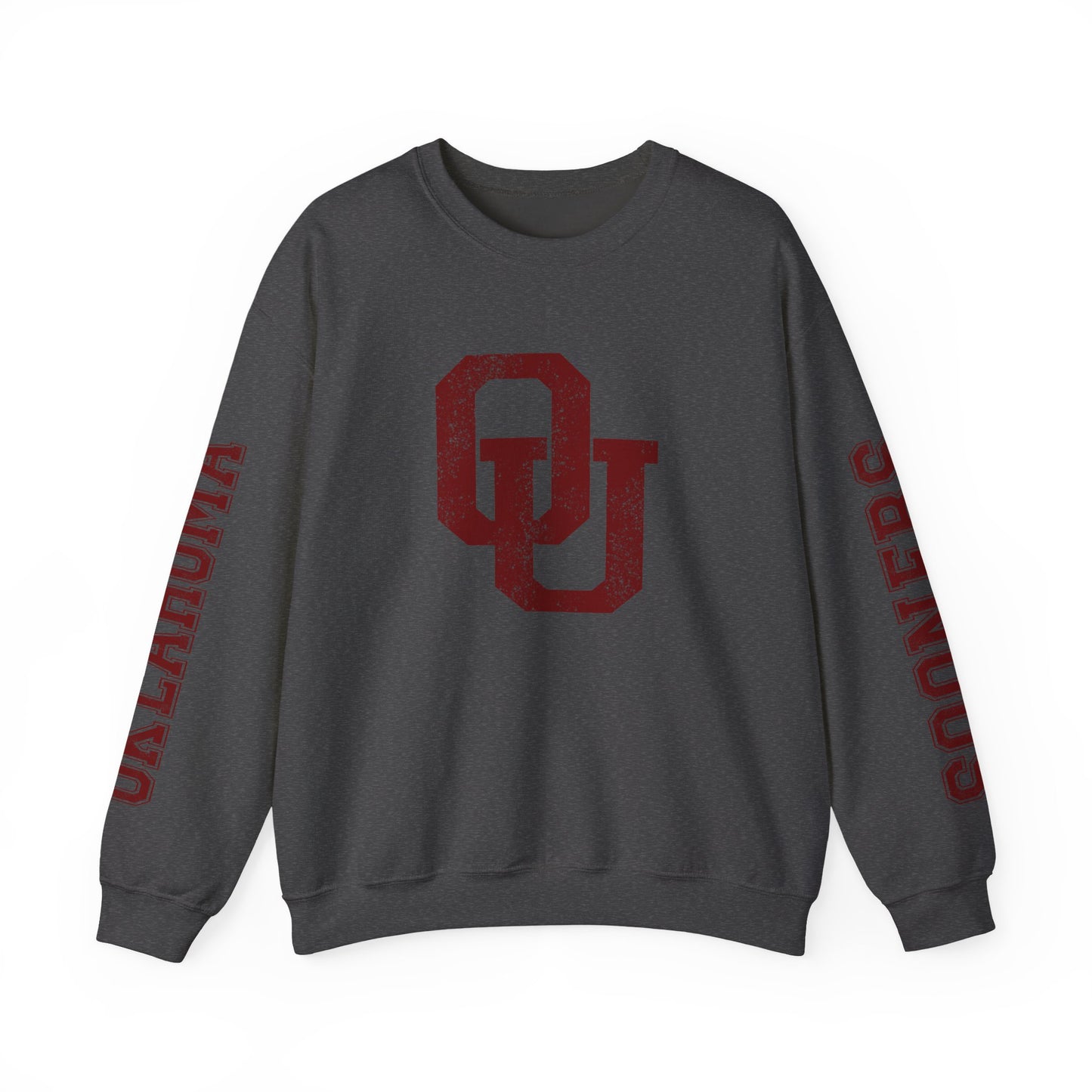 University of Oklahoma Sooners Sweatshirt | Oklahoma & Sooners Sleeve Print, Oklahoma Sooners Crewneck | Printed Sleeve Game Day Sweatshirt