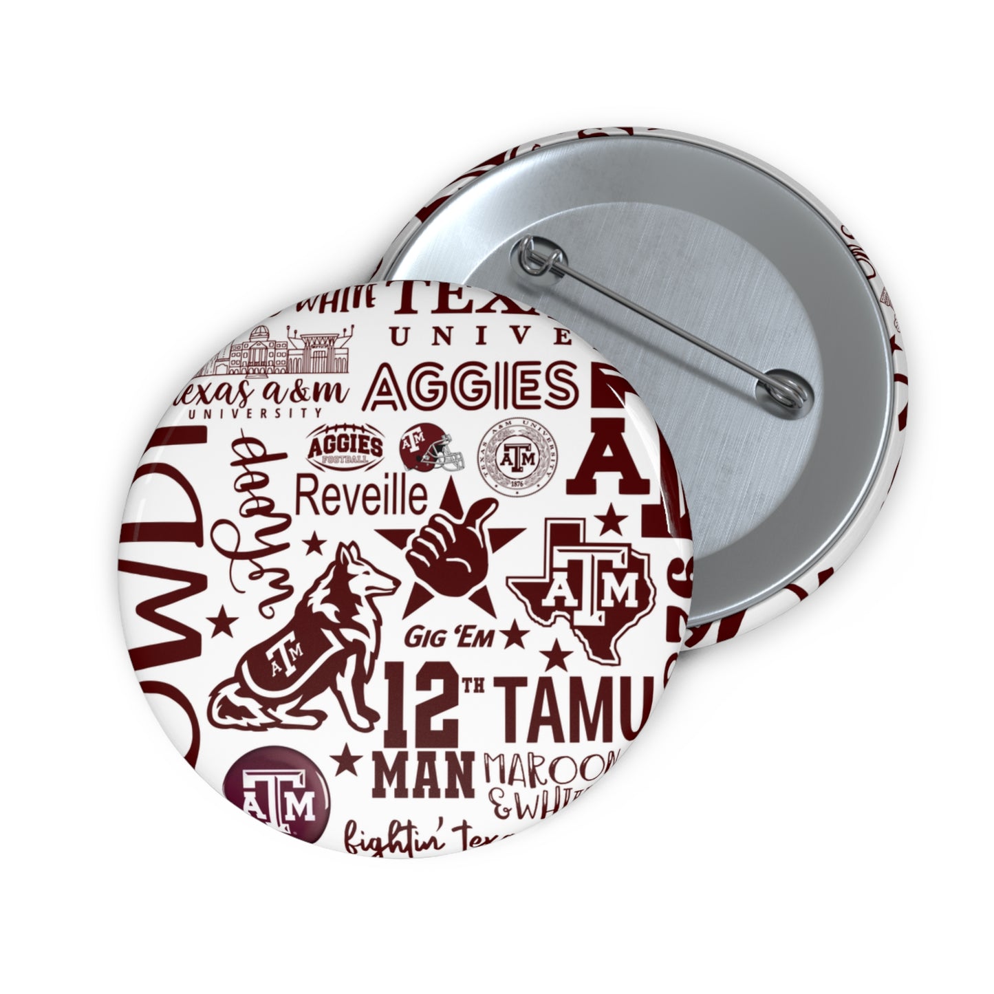 Aggies Pin Game Day Pin | Aggie Game Day Accessory | Aggie Game Day Pin | Aggie Spirit Wear, Game Day Pin