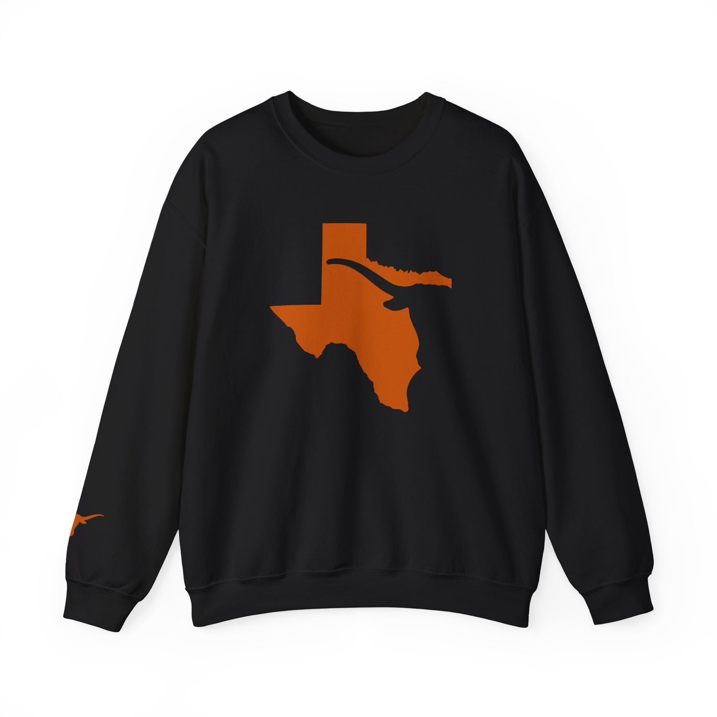 Texas Sweatshirt | Longhorn Sleeve Print, Texas Crewneck | Printed Sleeve Game Day Sweatshirt | Student Gift | Alumni Gear