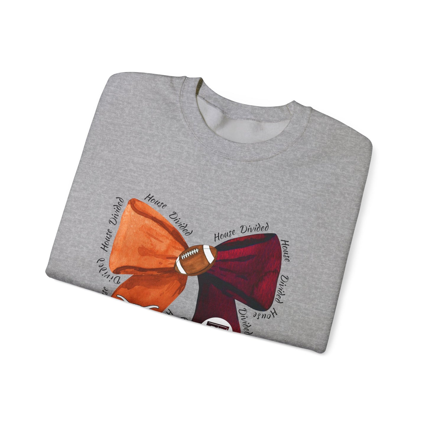 House Divided Bow Crewneck – Longhorn & Aggie Rivalry Sweatshirt, Game Day Gear