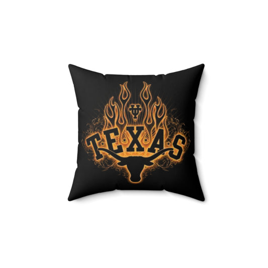 Square Pillow, University of Texas Dorm Decor, Faux Suede Cushion, College Throw Pillow, Longhorn Fan Gift, Texas Home Decor, UT Austin