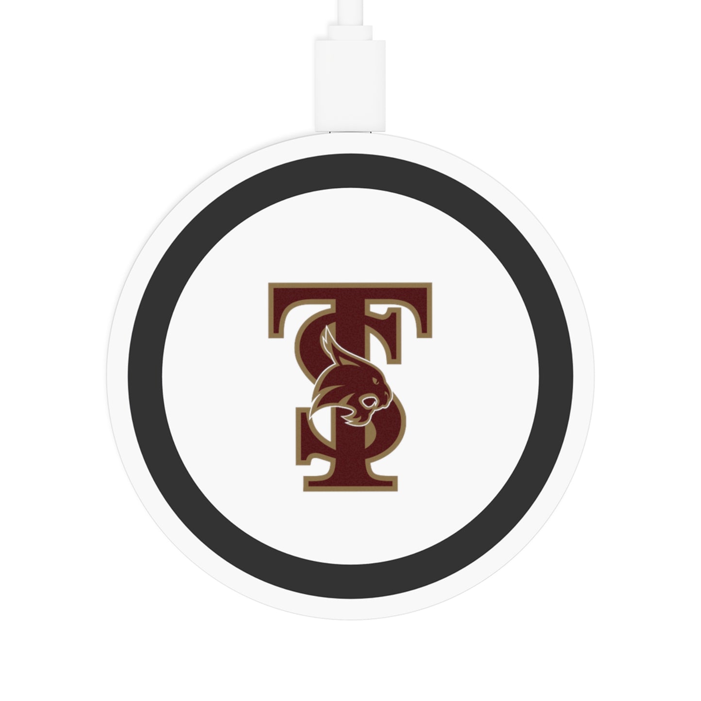 Texas State University Wireless Charging Pad, Dorm Room Decor, College Student Tech Accessory, Graduation Present, Desk Organizer