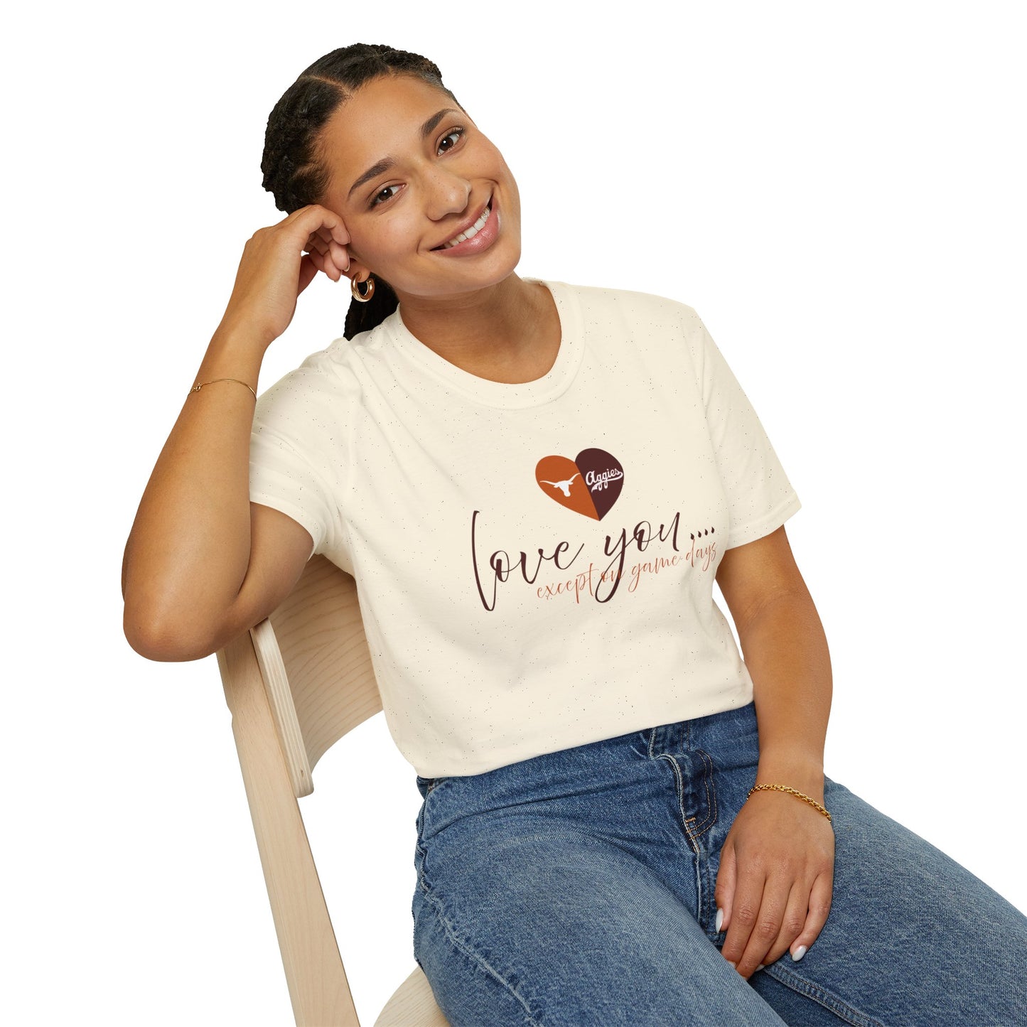 Love You… Except on Game Days Tee – Longhorns vs Aggies House Divided Shirt, Game Day Gear
