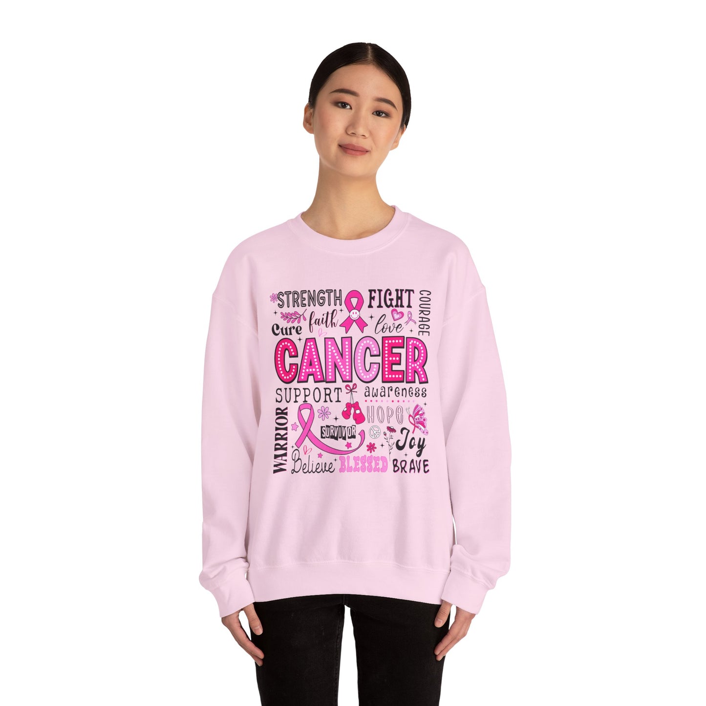 Breast Cancer Awareness, Find the Cure, Inspirational Crewneck Sweatshirt, Faith-Based Fashion, Motivational Gift