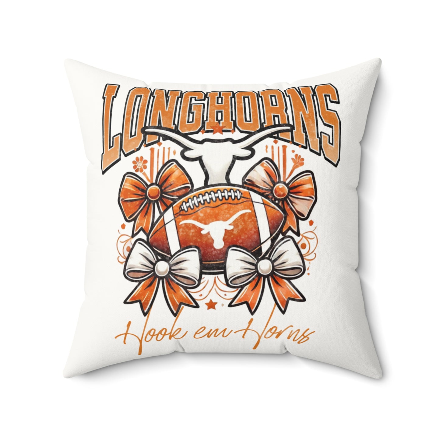 University of Texas Dorm Decor, College Throw Pillow, Longhorn Fan Gift, Texas Home Decor, UT Austin, University of Texas
