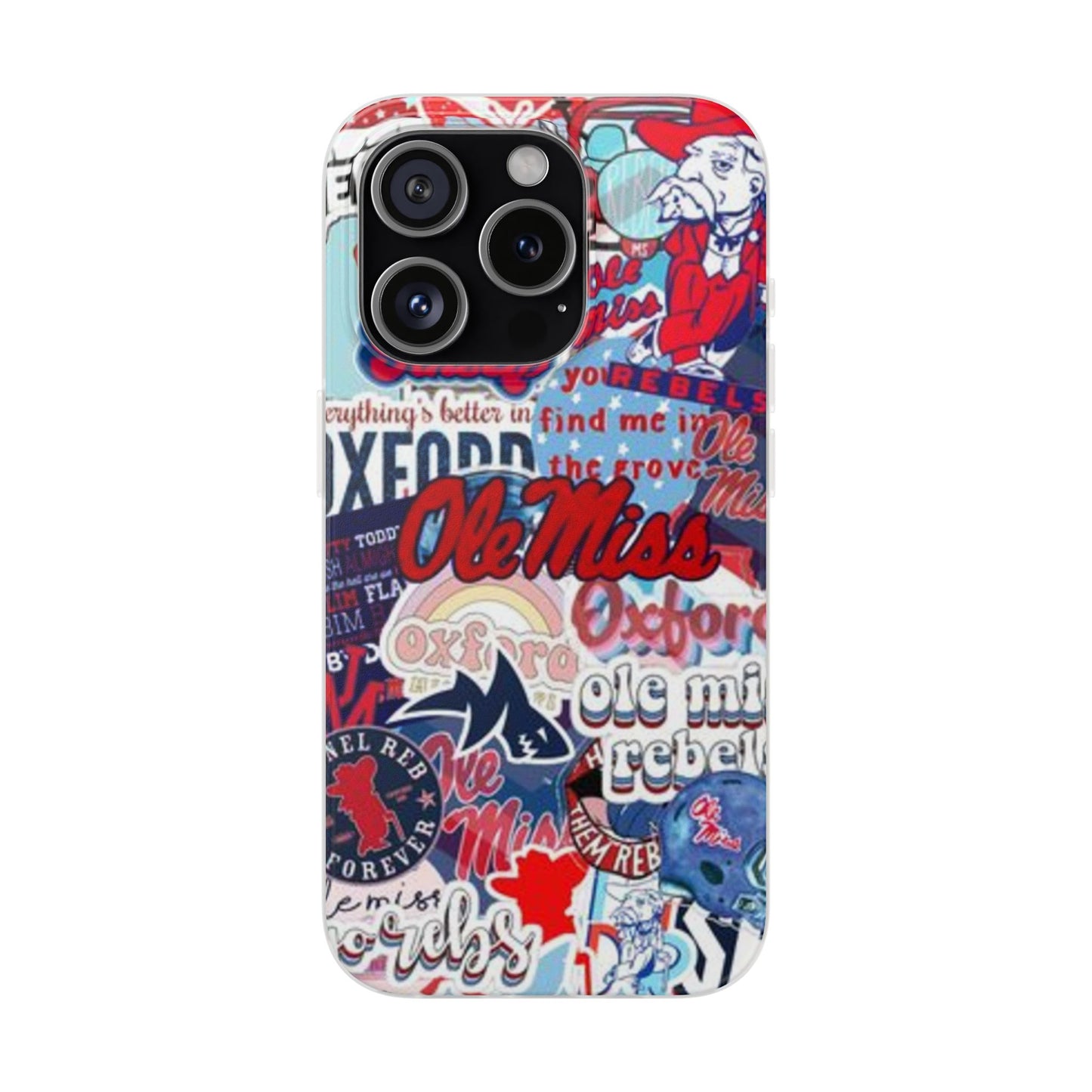 Ole Miss Pride Flexi Cases - Trendy Phone Cover for Fans, College Gear, Stylish Protection, Gift for Students, School Spirit Accessories
