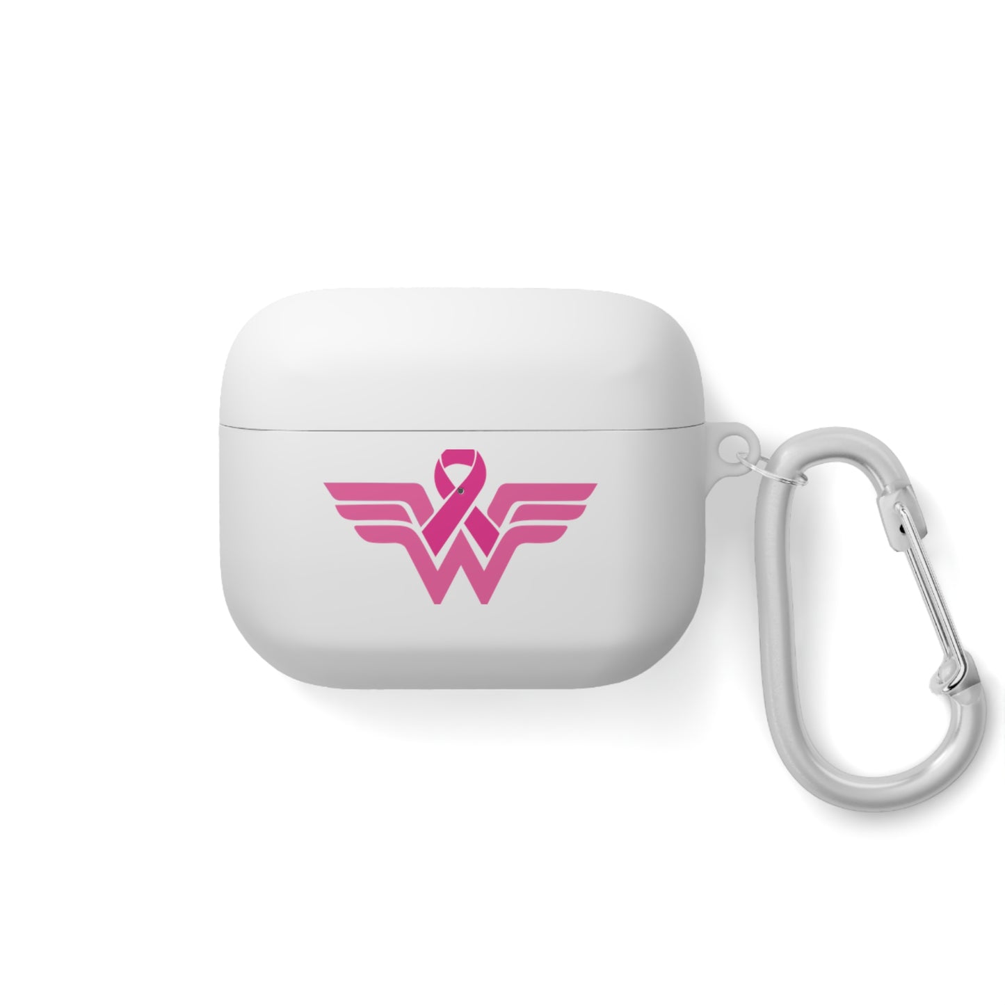 Cancer Awareness AirPods Case Cover, Pink Ribbon Design, Gift for Cancer Fighters, Supportive Tech Accessory, Breast Cancer Month