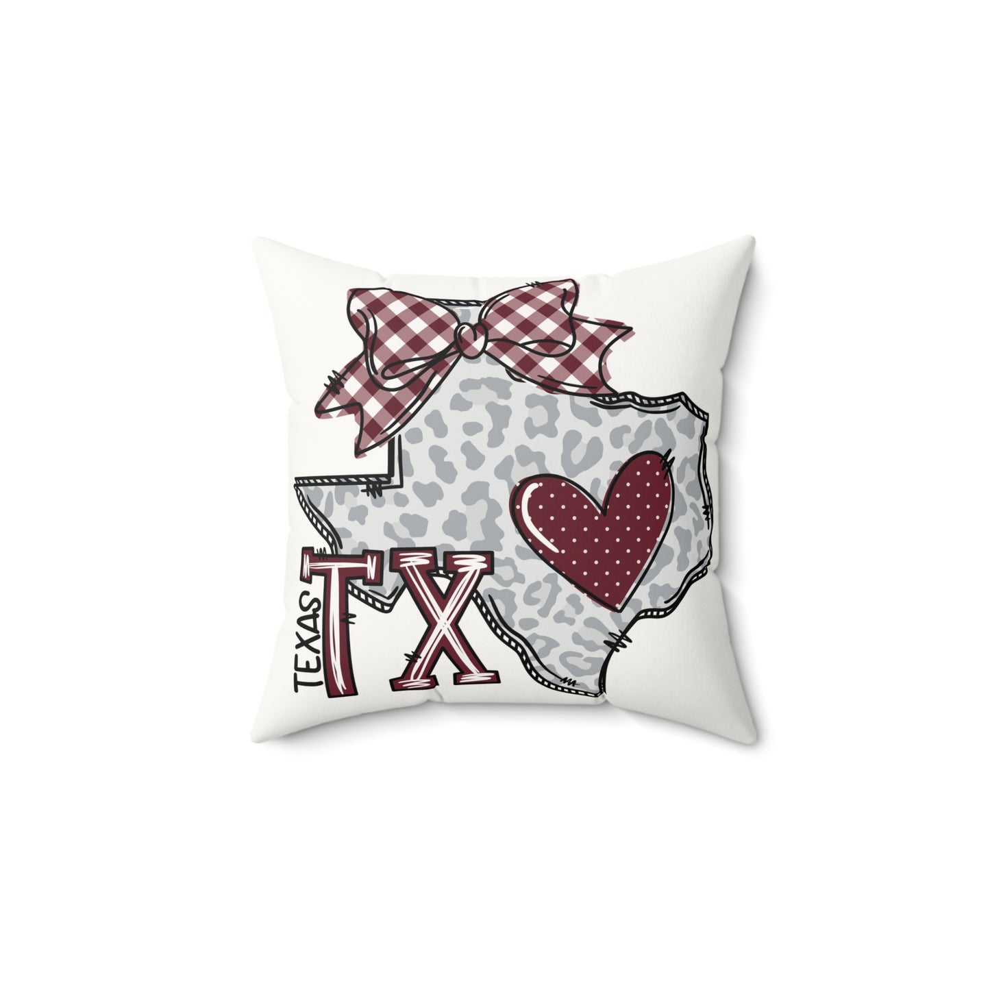 Aggie Faux Suede Throw Pillow, Dorm Decorations, College Gifts Single Side Print, Aggie Pride Home Decor