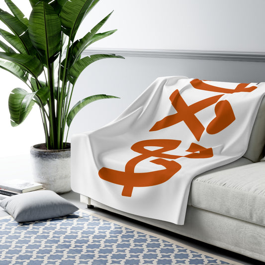 Texas Inspired Sherpa Throw | Soft Cozy Blanket | Home State Gift | Student Gift