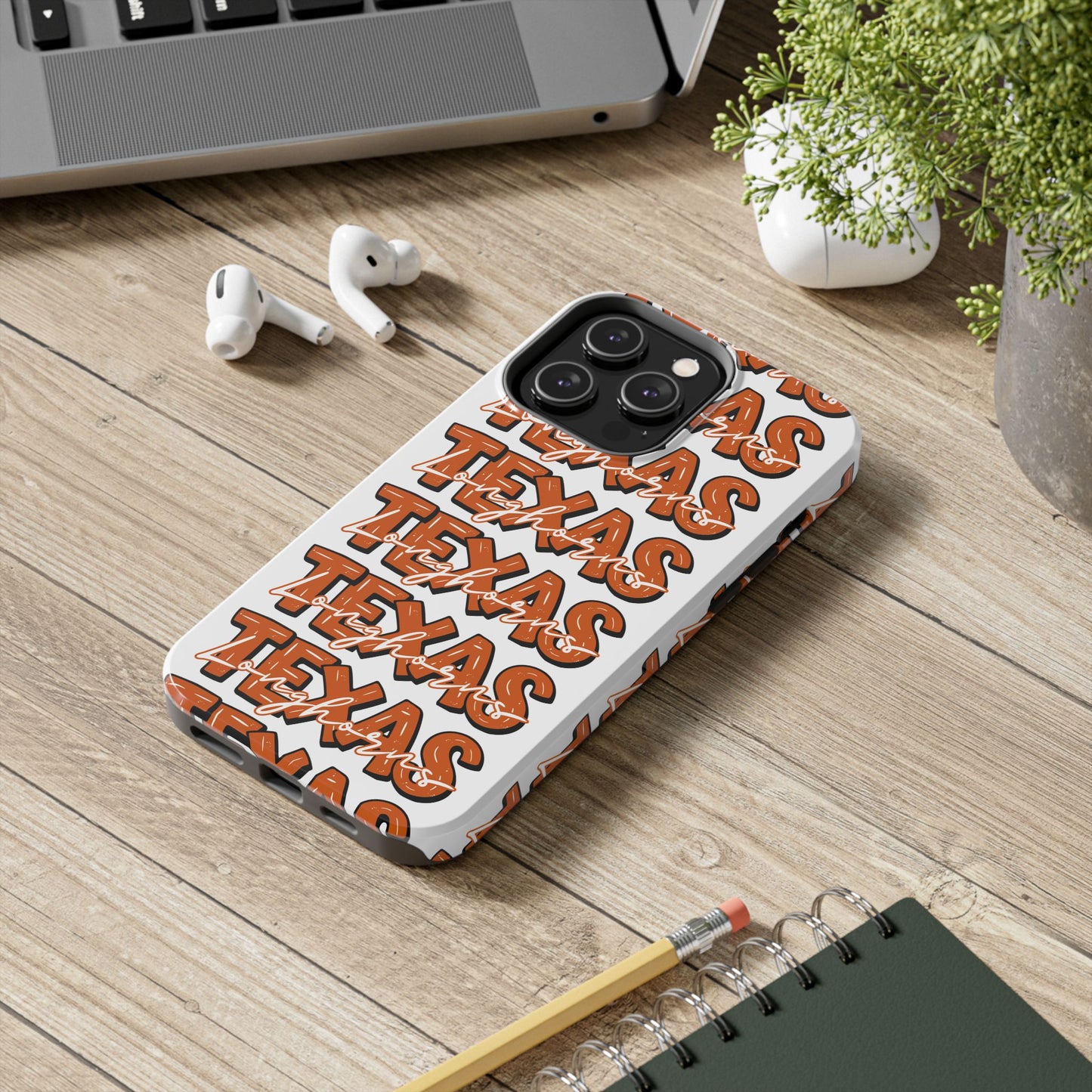 Texas Longhorn Tough Phone Case, Durable iPhone Cover for Texas Lovers, Unique Gift for Graduates, College Students, Southern Pride