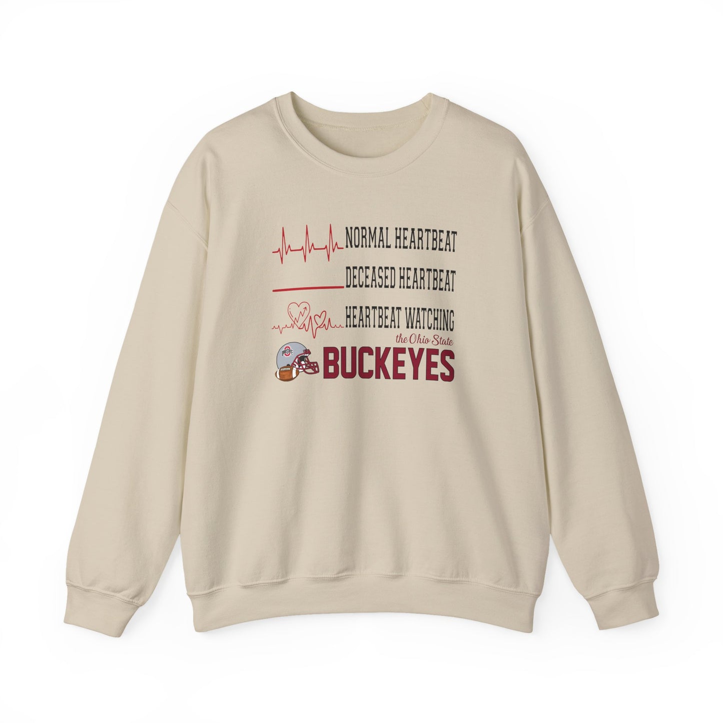 Ohio State Buckeyes Heart Rate Shirt | Funny Game Day Tee | Normal, Deceased, and Watching the Buckeyes | Ohio State Football Shirt