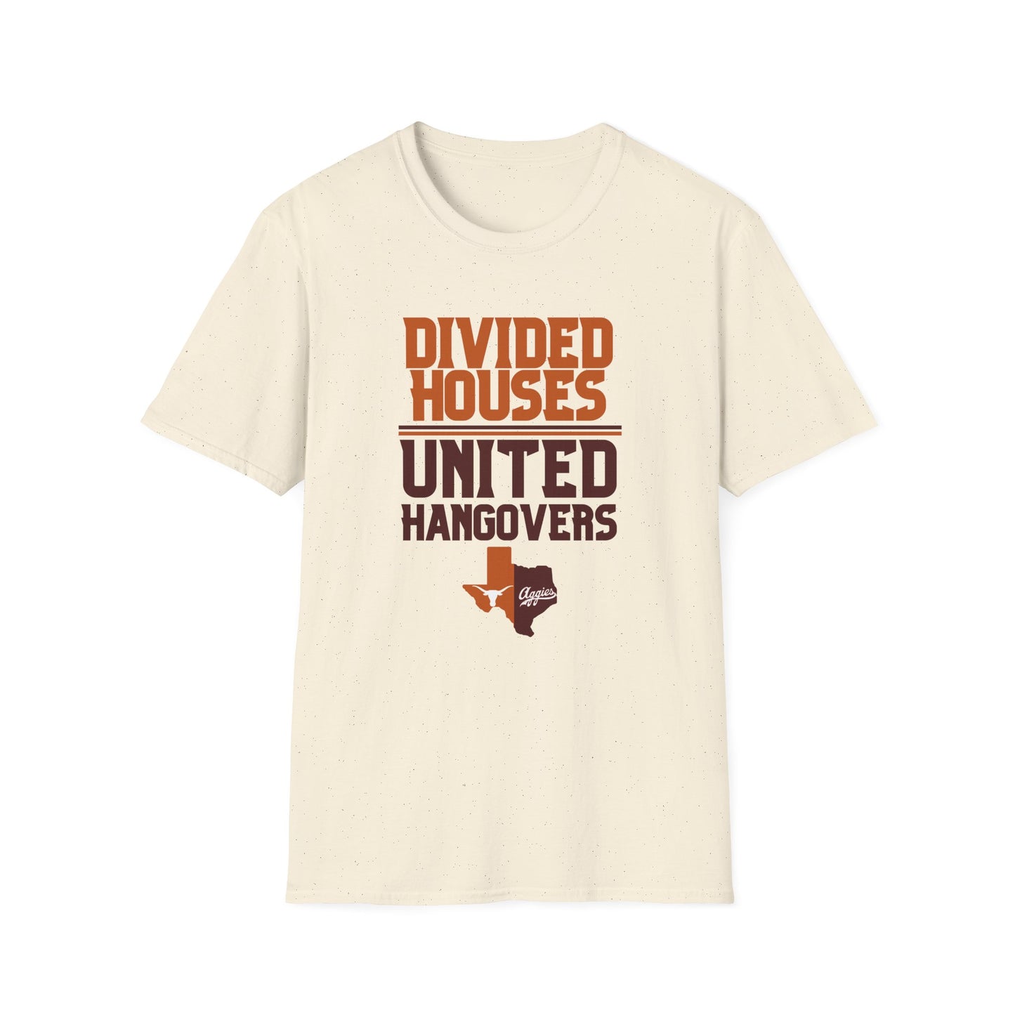 Divided Houses United Hangovers Texas Rivalry T-Shirt, Perfect for Longhorns and Aggies, Lonestar Showdown, House Divided