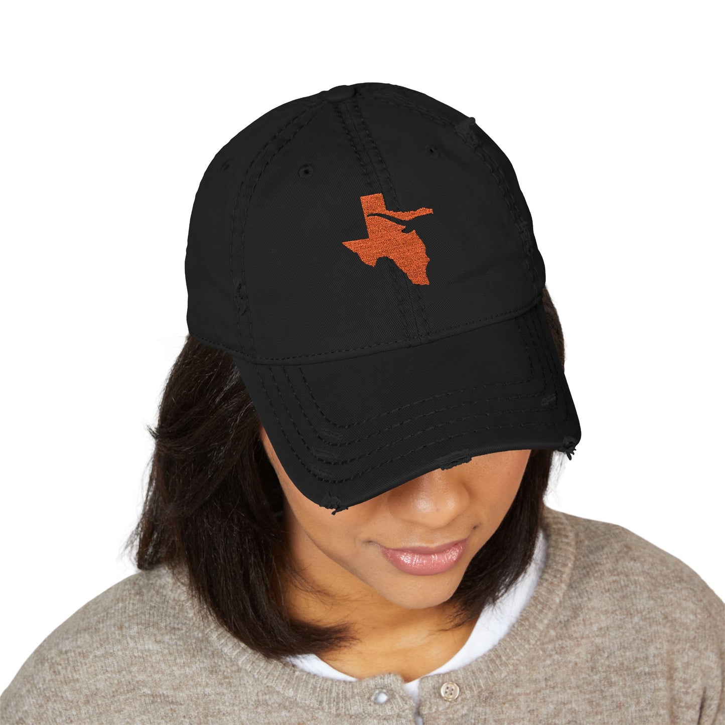 University of Texas Longhorns Distressed Hat, Funny Hat Gift, Embroidered Cap, University of Texas Cap, UT Hat, Texas Longhorn Hat
