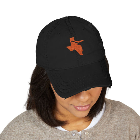 University of Texas Longhorns Distressed Hat, Funny Hat Gift, Embroidered Cap, University of Texas Cap, UT Hat, Texas Longhorn Hat