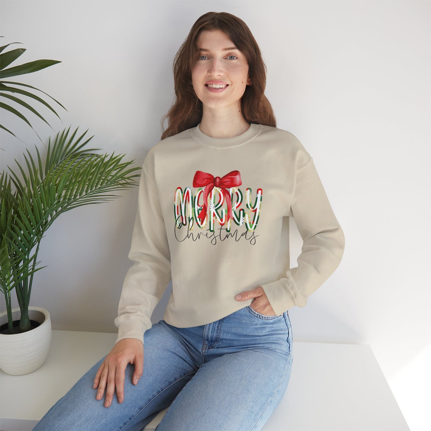 Christmas Crewneck Sweatshirt, Holiday Sweatshirt, Merry Christmas, Xmas Pullover, Festive Sweater Gift
