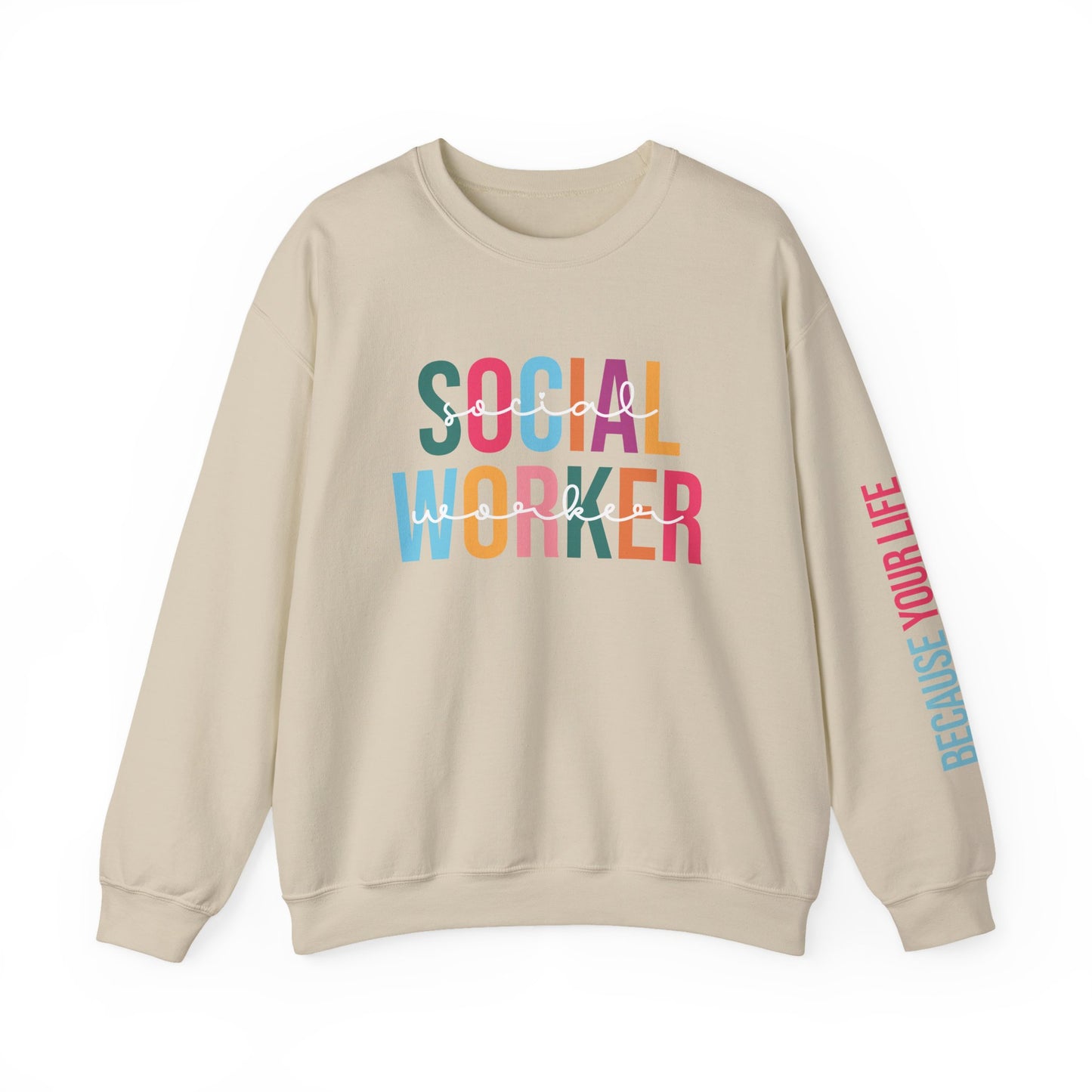 Social Worker Appreciation Crewneck Sweatshirt, Gift for Social Workers, Comfortable Unisex Sweat, Everyday Wear, Inspirational Apparel