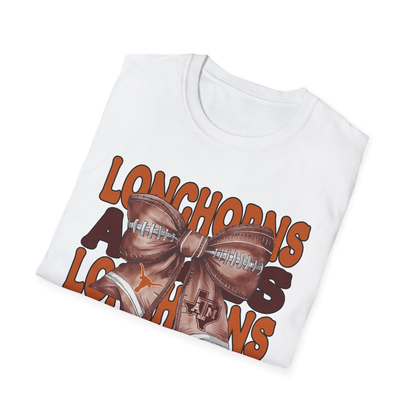 Longhorns vs Aggies Football Bow Tee – House Divided Game Day Shirt