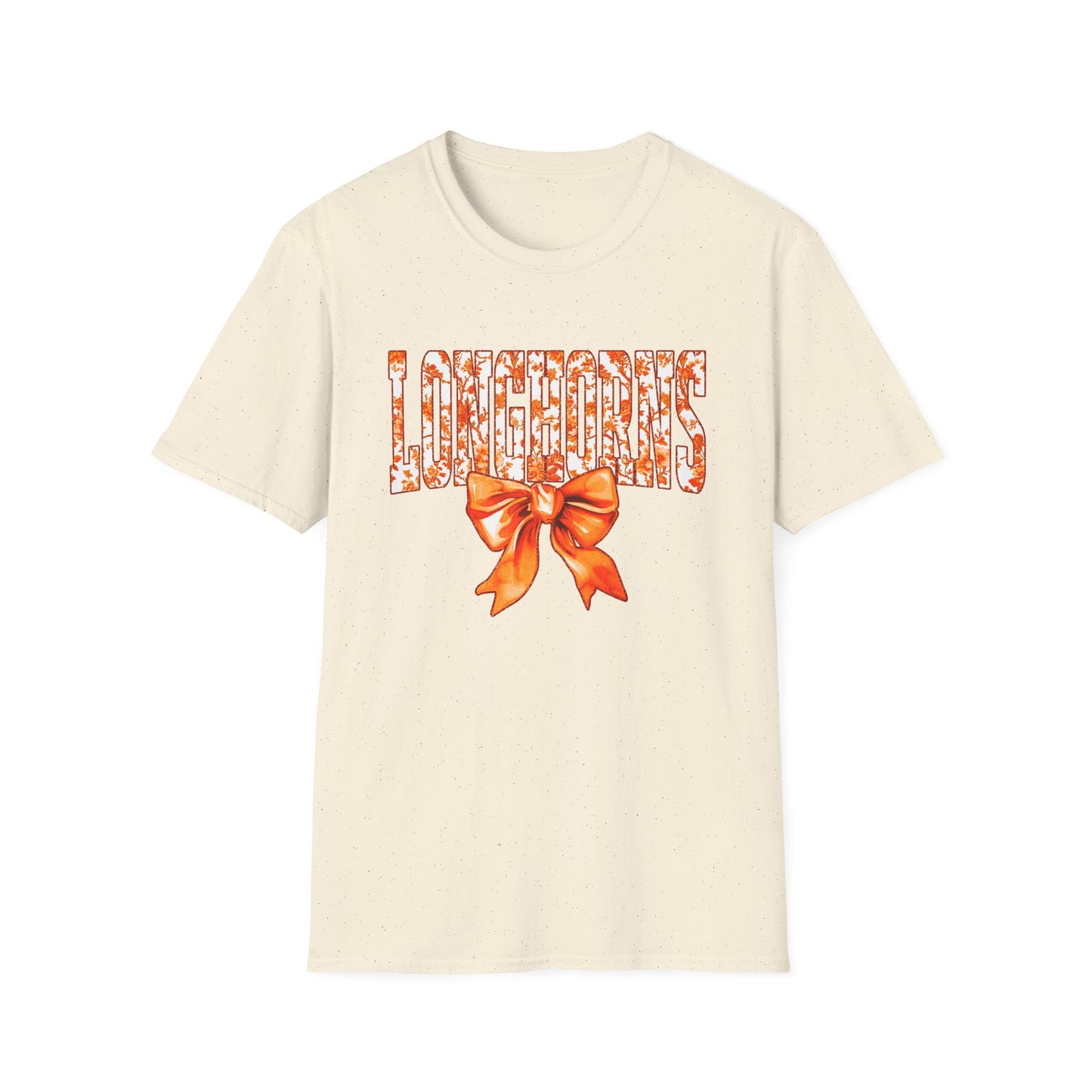 Texas Longhorns Floral Softstyle T-Shirt, Unisex Graphic Tee, Perfect Gift for Texans, Casual Wear, Travel Souvenir