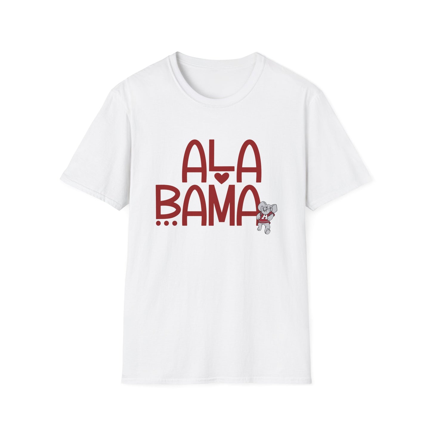 Alabama Tee | Southern Game Day Shirt | Cute Crimson Graphic T-Shirt | Alabama Pride Unisex Top | Gildan Softstyle | Game Day Gear