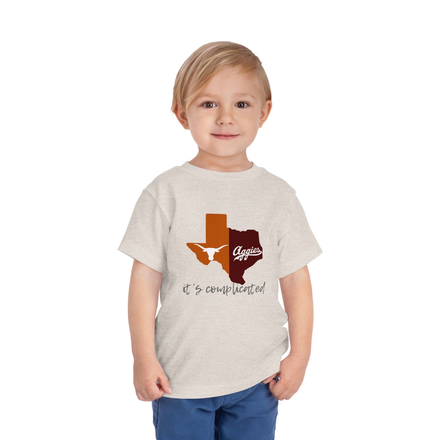 “It’s Complicated” Kids Texas Rivalry Tee – Longhorns vs. Aggies