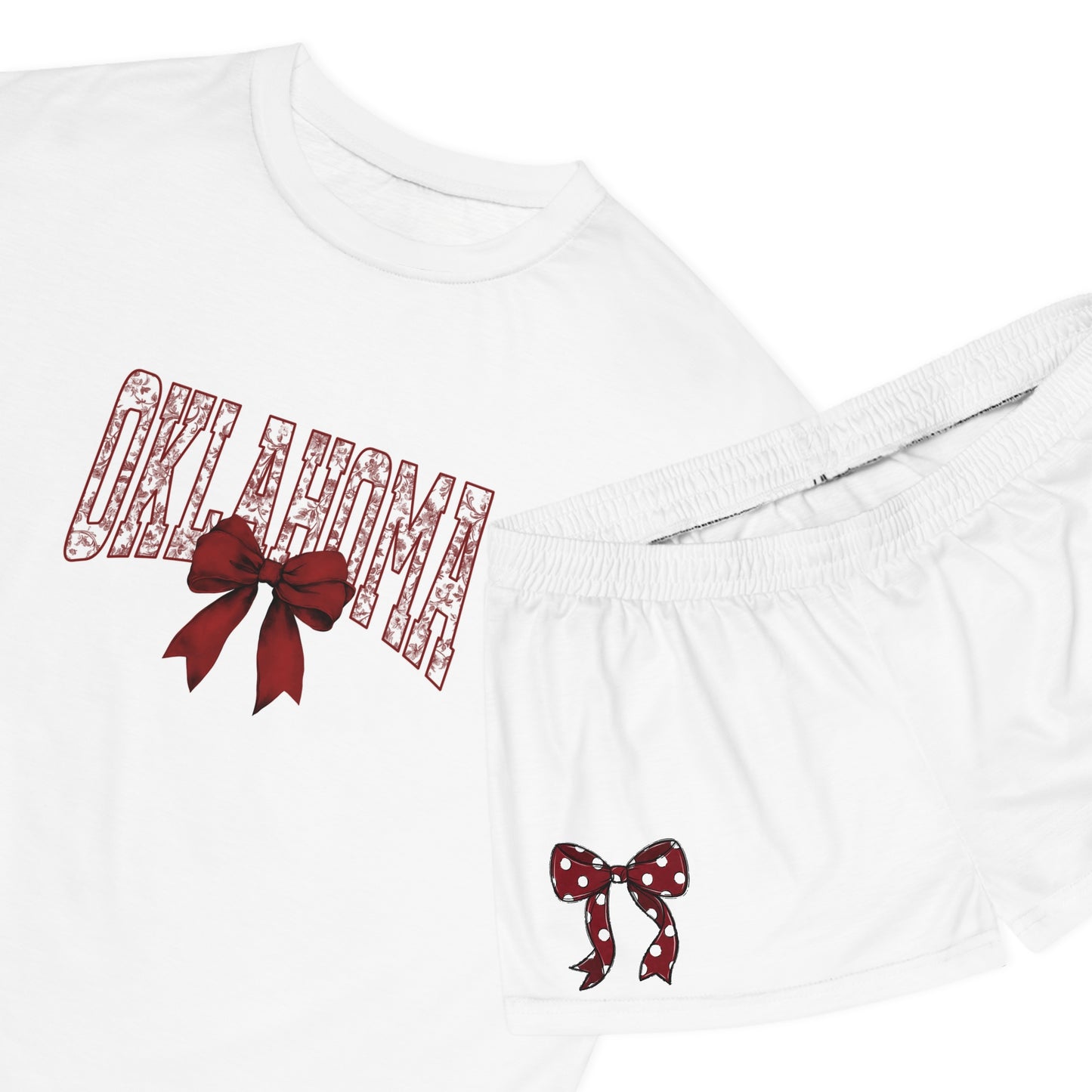 University of Oklahoma pajama set with shorts, Sooners, Boomer Sooner, Gift for Her, Sooner Pride, Sleepwear, Oklahoma