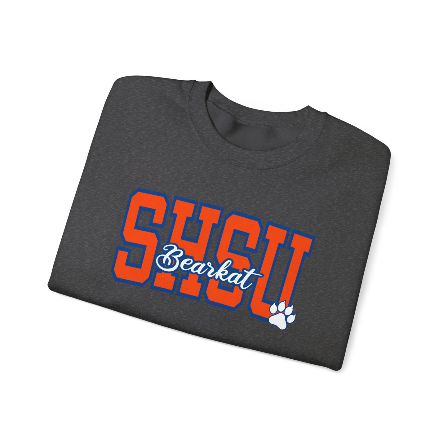 Sam Houston State University Sweatshirt | Bearkat Sleeve Print, Sam Houston State Crewneck | Printed Sleeve Game Day Sweatshirt, Bearkats