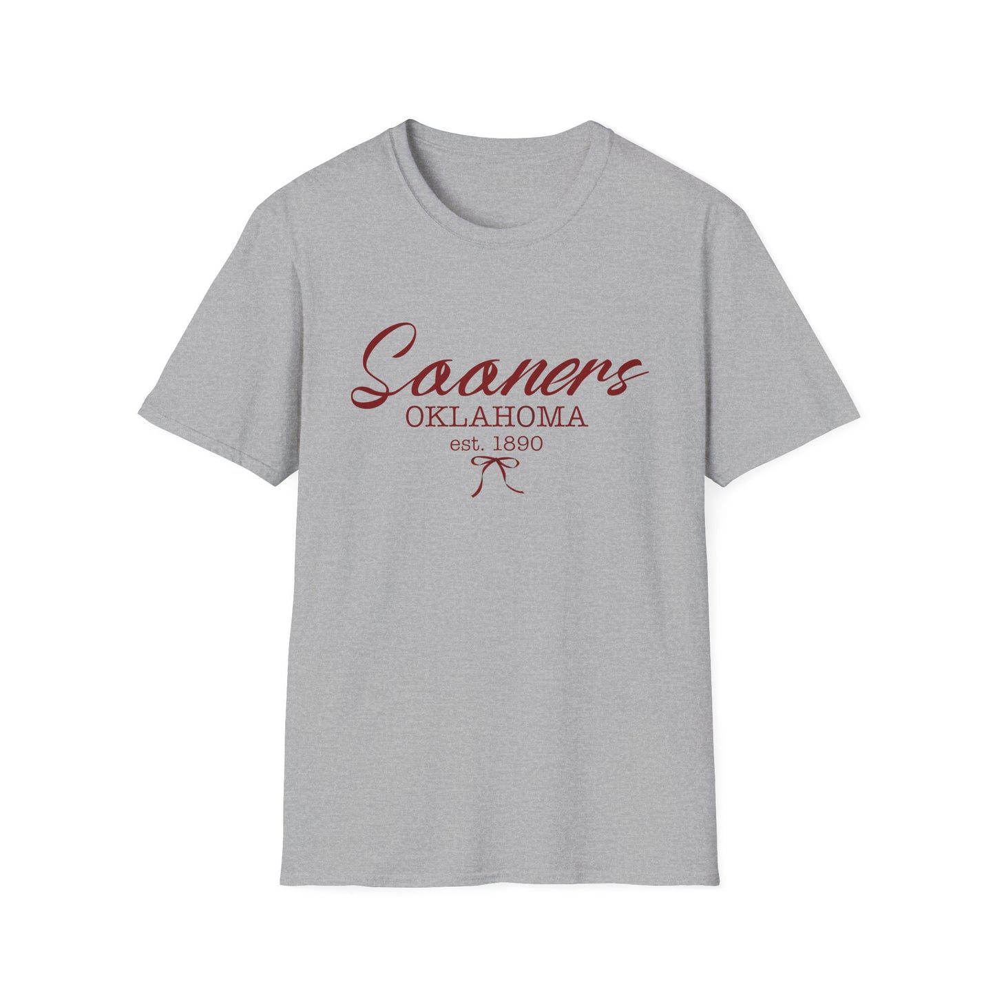 Oklahoma Sooners T-Shirt, Cute Bow Design, College Tee, Softstyle Shirt, Fan Apparel, University of Oklahoma, Sooner Fan