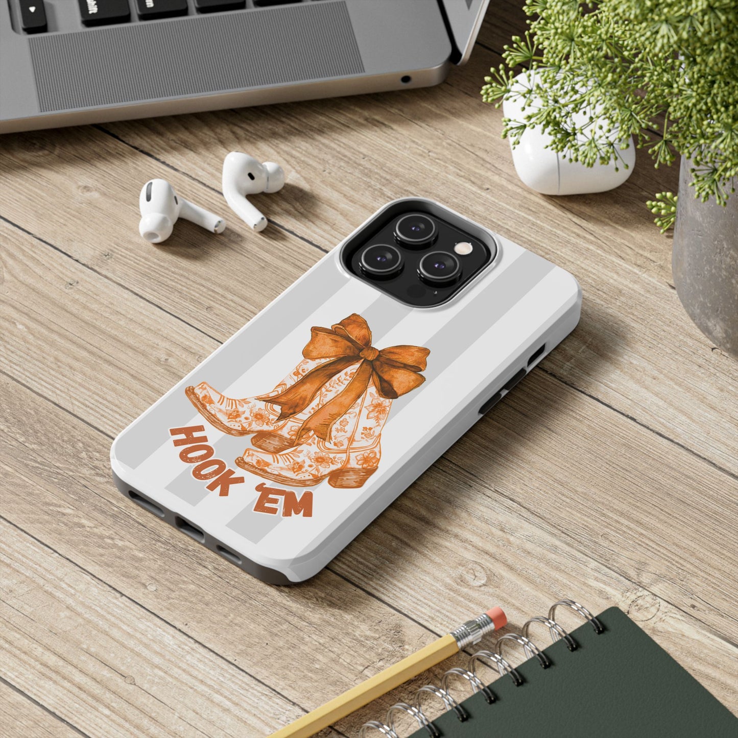 Texas Tough Phone Case, College Team Accessory, Longhorns, Graduation Gift, Student Gifts