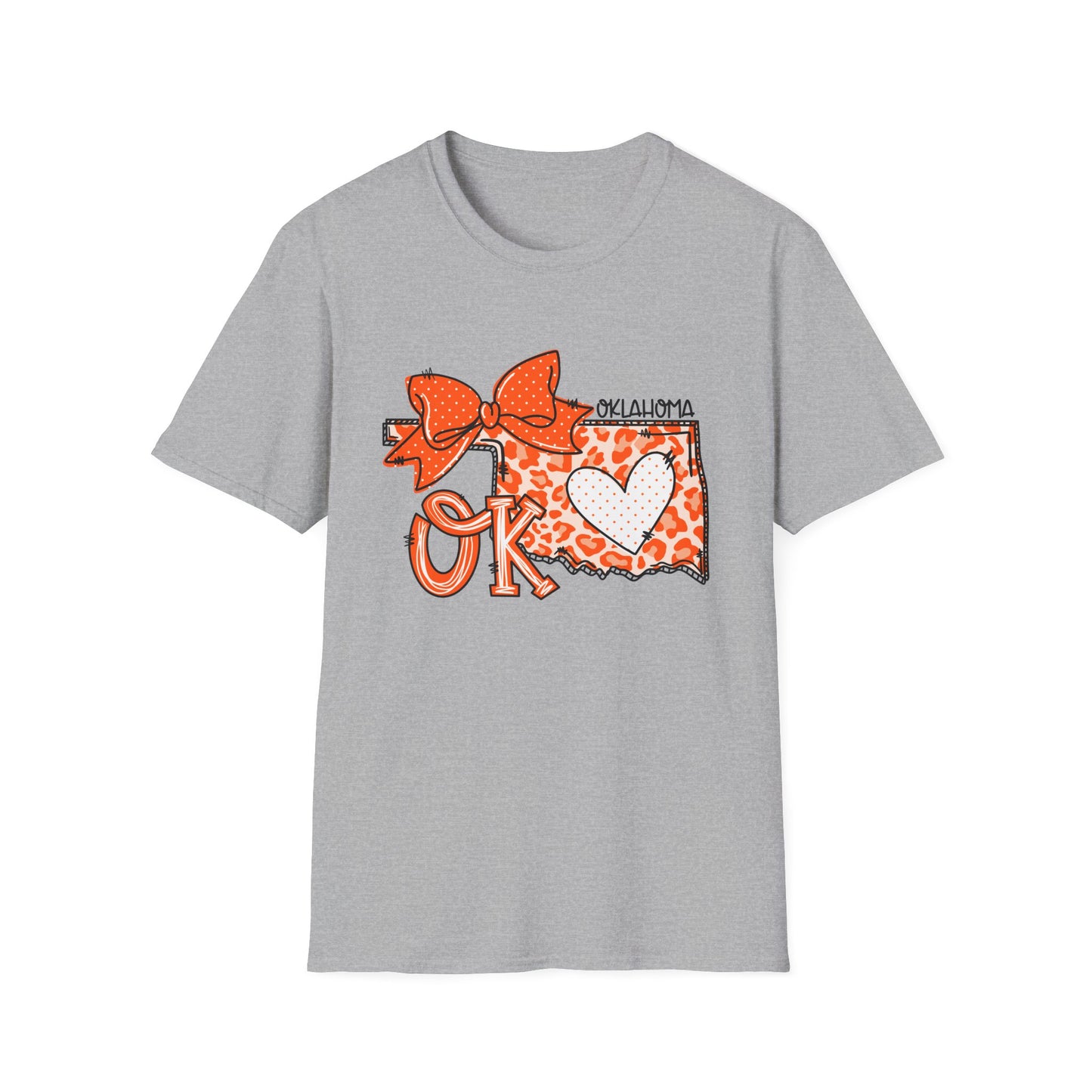 Oklahoma State University, OSU Love Softstyle T-Shirt, Unisex Graphic Tee, Perfect Gift for College Student, Casual Wear, Travel Souvenir