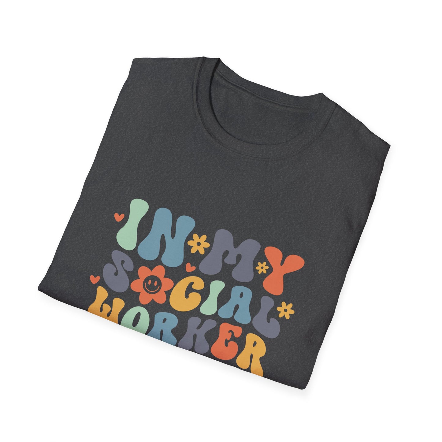 Social Worker Pride T-Shirt, Comfortable Tee, Gift for Social Workers, Flower Power Design, Casual Everyday Wear