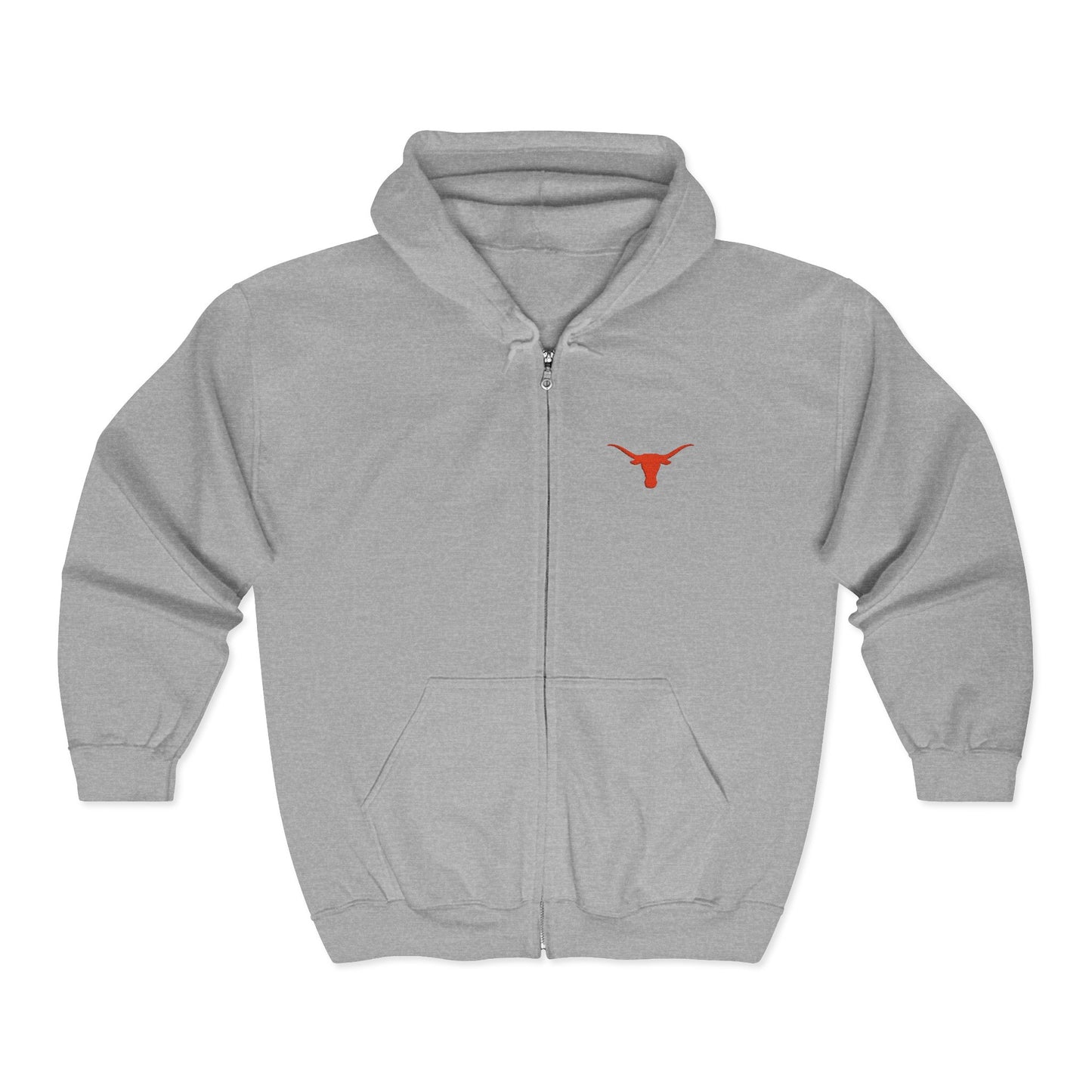 University of Texas Longhorns Full Zip Hoodie, University Of Texas Sweatshirt, College Zip Up Jacket, Longhorns Hooded Sweater
