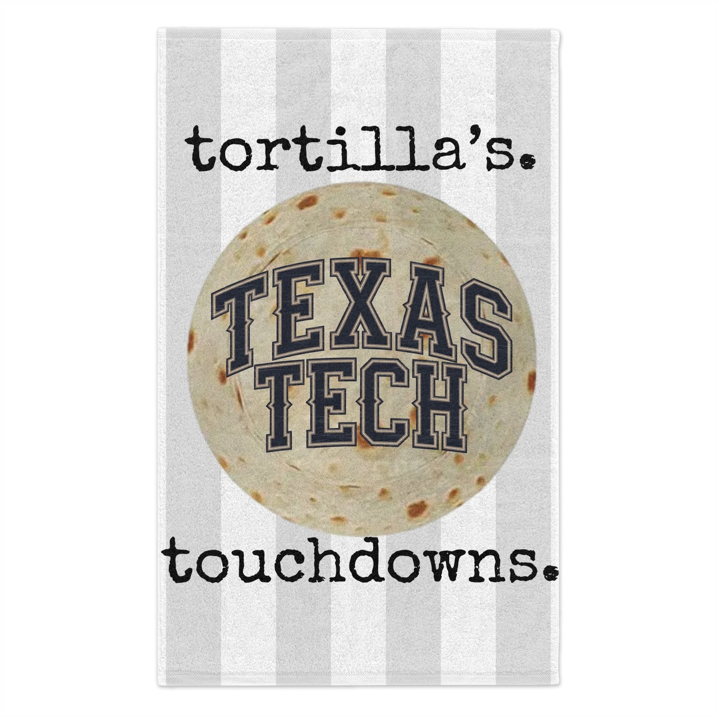 Tortillas & Touchdowns Rally Towel | Texas Game Day Spirit Towel | Funny Football Tailgate Towel | 11x18 Cheer Towel