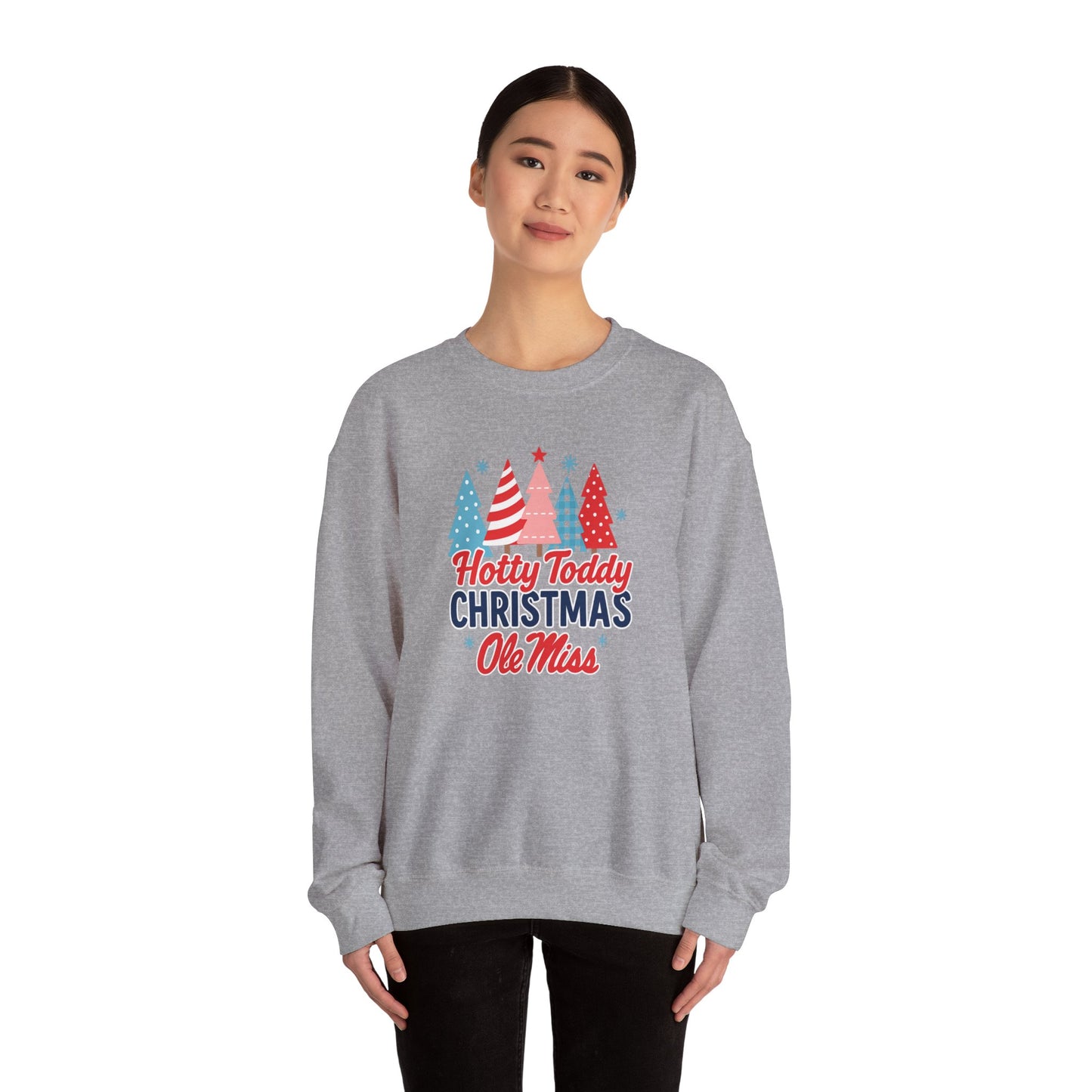 Ole Miss Festive Christmas Sweatshirt, Holiday Cheer, Unisex Crewneck, Ole Miss Pride, Hotty Toddy, Rebels, University of Mississippi