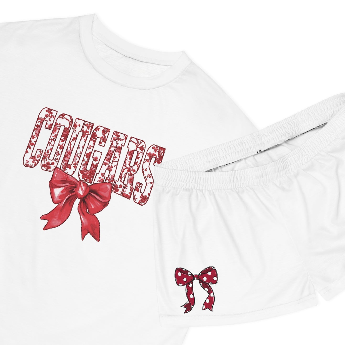 University of Houston pajama set with shorts, Cougars, Go Coogs, Gift for Her, Cougar Pride, Sleepwear