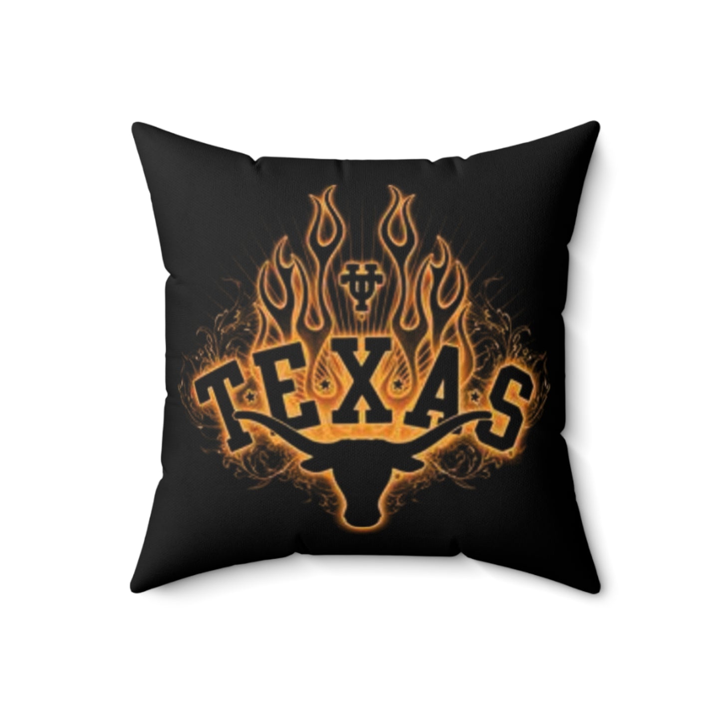 Square Pillow, University of Texas Dorm Decor, Faux Suede Cushion, College Throw Pillow, Longhorn Fan Gift, Texas Home Decor, UT Austin