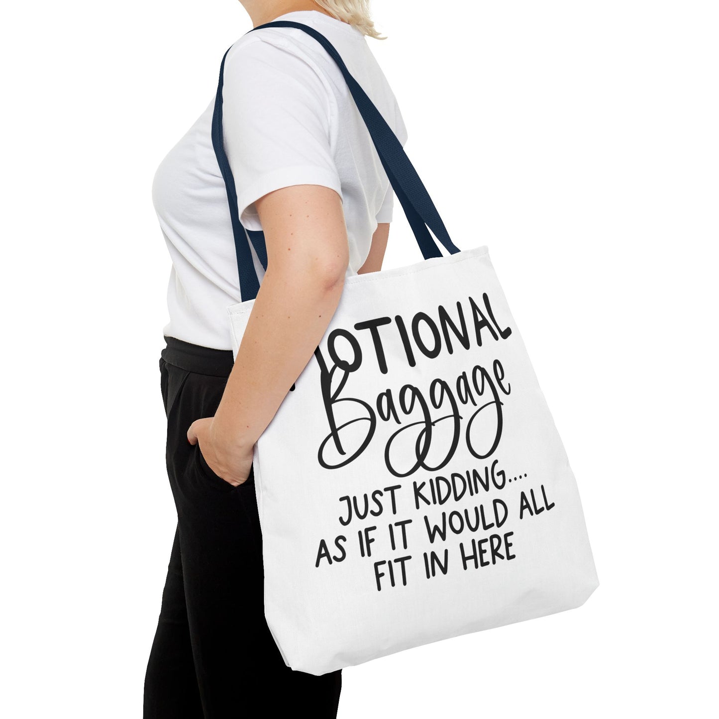 Emotional Baggage Tote Bag, Funny Quote Tote, Ideal Gift for Friends, Stylish Carryall for Everyday Use, Great for Travel and Shopping