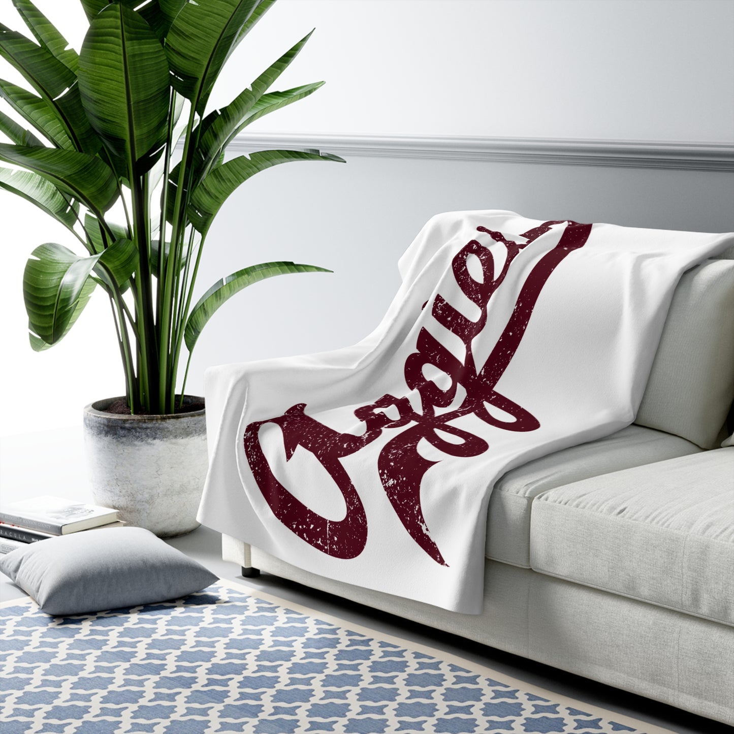 Aggies Sherpa Fleece Blanket, Cozy Throw for Home, Gift for Texas Fans, Texas Blanket, Dorm Accessory