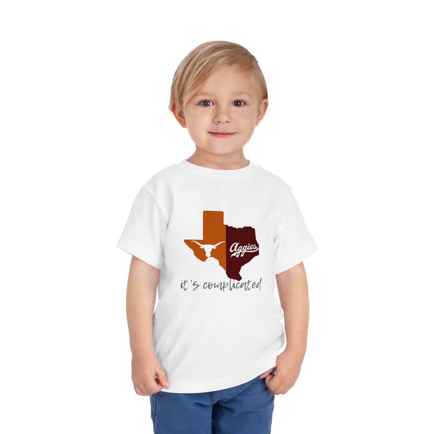 “It’s Complicated” Kids Texas Rivalry Tee – Longhorns vs. Aggies