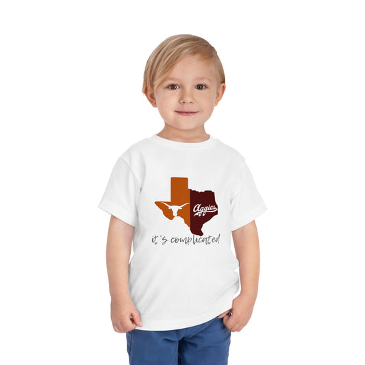 “It’s Complicated” Kids Texas Rivalry Tee – Longhorns vs. Aggies