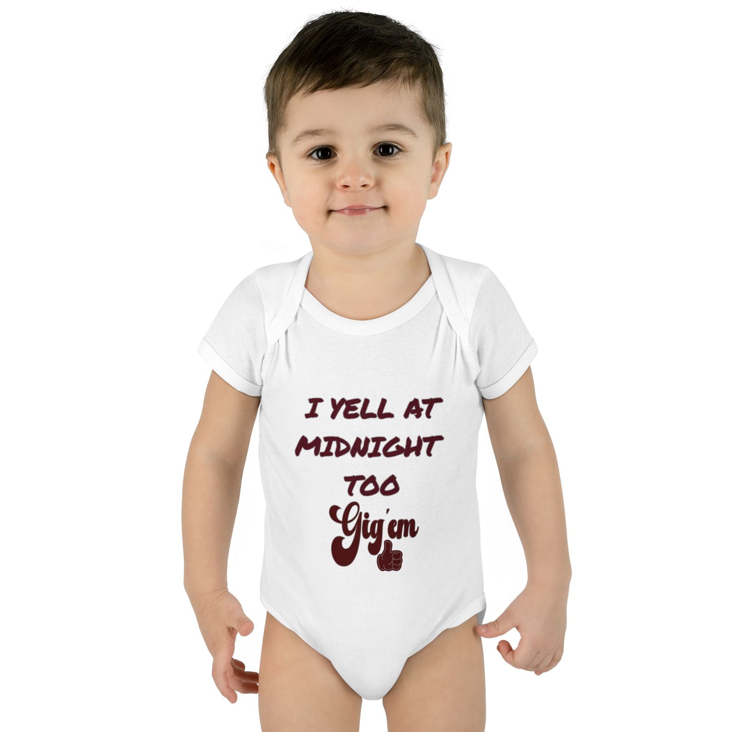 I Yell at Midnight Too Aggies Baby Onesie, Midnight Yeller Baby, Funny Baby Gift, Newborn Outfit, Baby Shower Present, Aggies