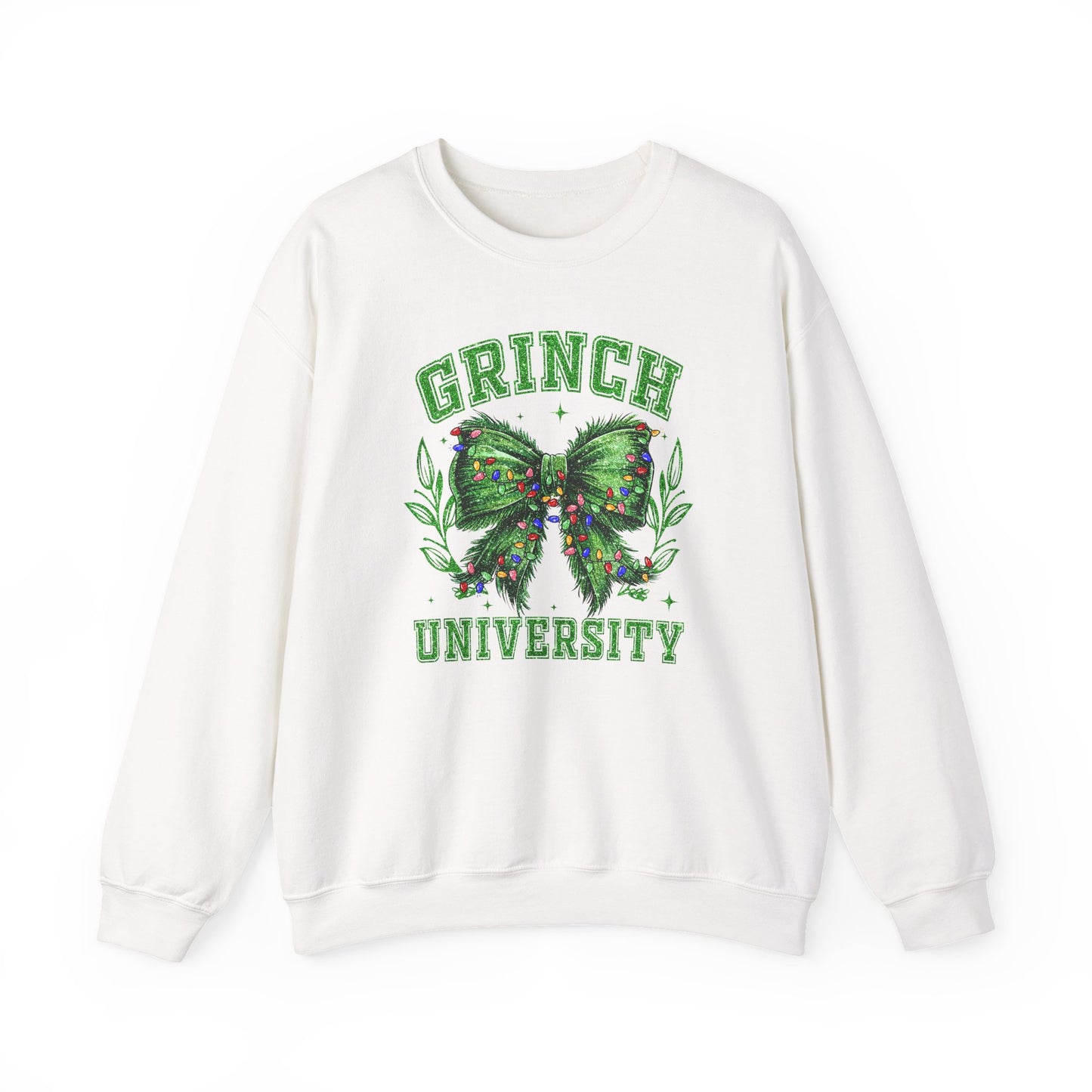 Festive Green Mischief University Christmas Sweatshirt, Funny Xmas Apparel, Mean One, Comfy Fleece