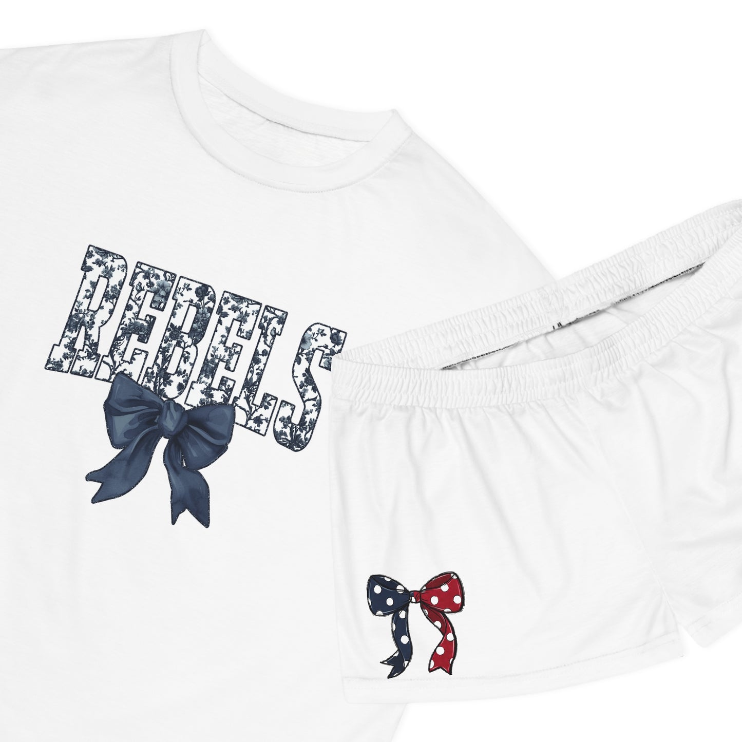 University of Mississippi pajama set with shorts, Ole Miss, Rebels, Gift for Her, Rebel Pride, Hotty Toddy, Sleepwear