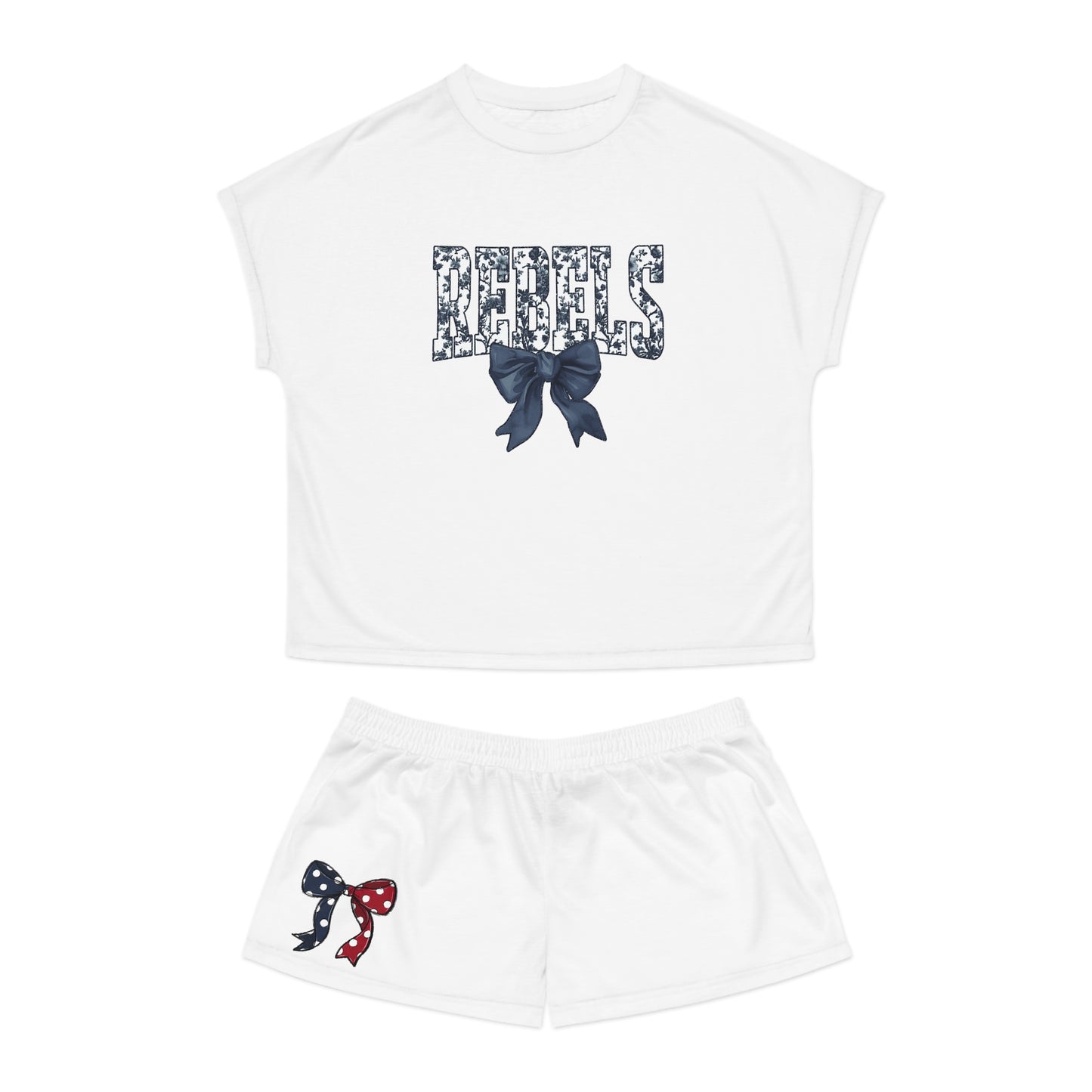 University of Mississippi pajama set with shorts, Ole Miss, Rebels, Gift for Her, Rebel Pride, Hotty Toddy, Sleepwear