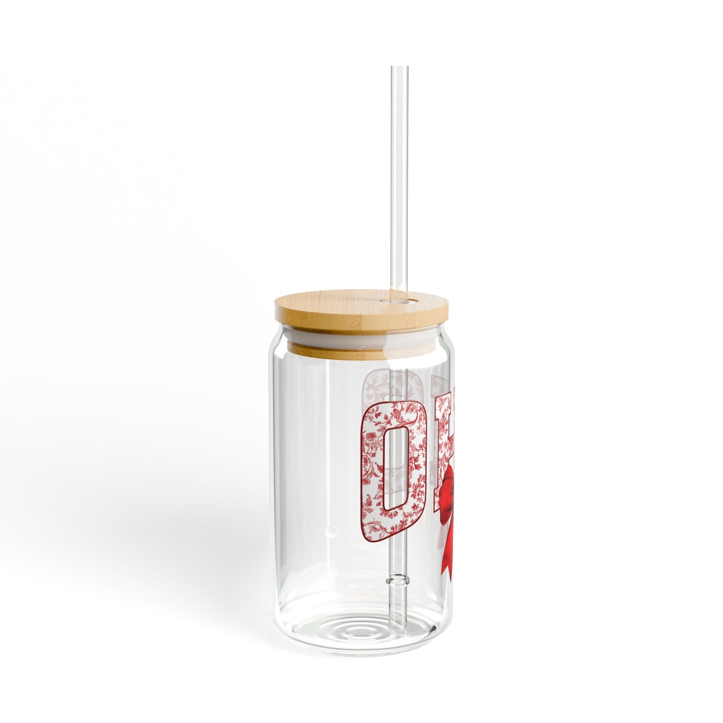 Ohio State University Buckeye 16oz Glass with Cute Bow | Glass Tumbler with straw, Buckeye Tumbler, Ohio State University Glass Tumbler