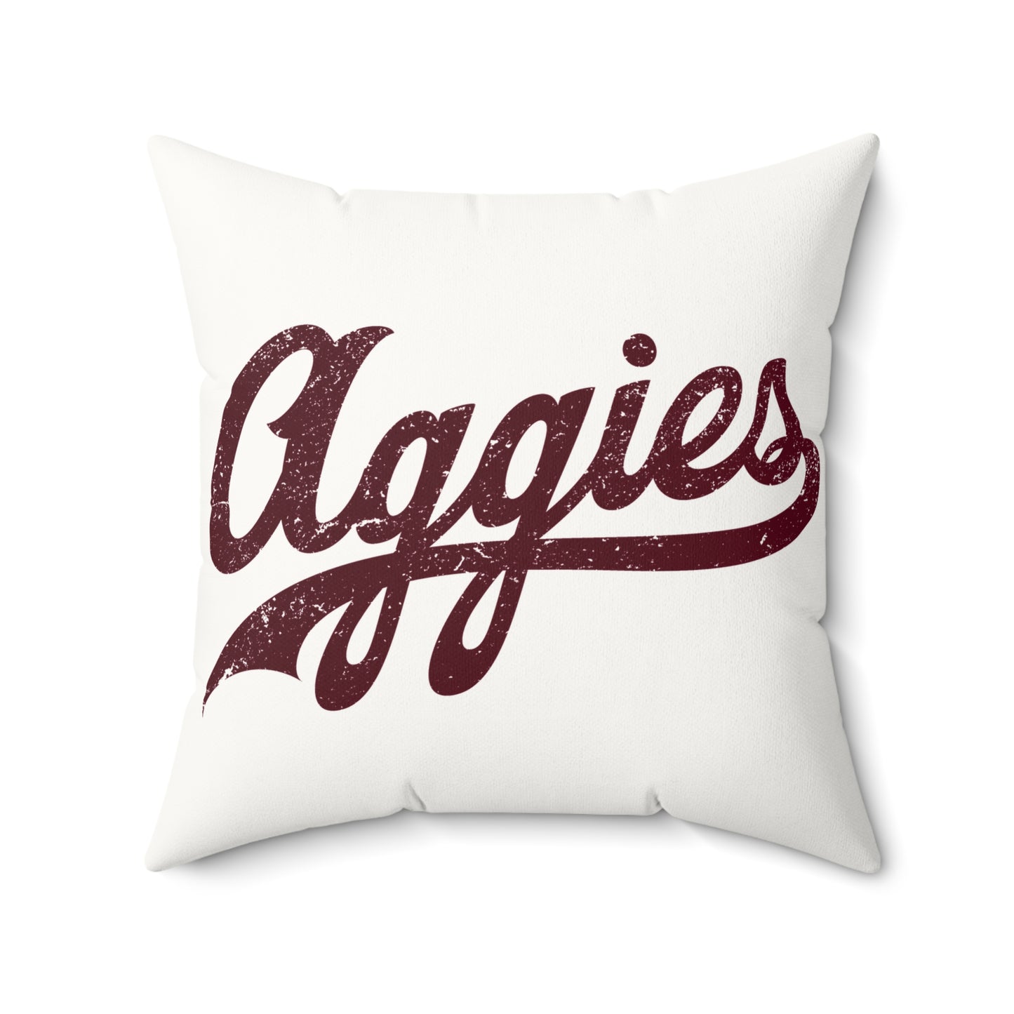Aggie Faux Suede Throw Pillow, Dorm Decorations, College Gifts Single Side Print, Aggie Pride Home
