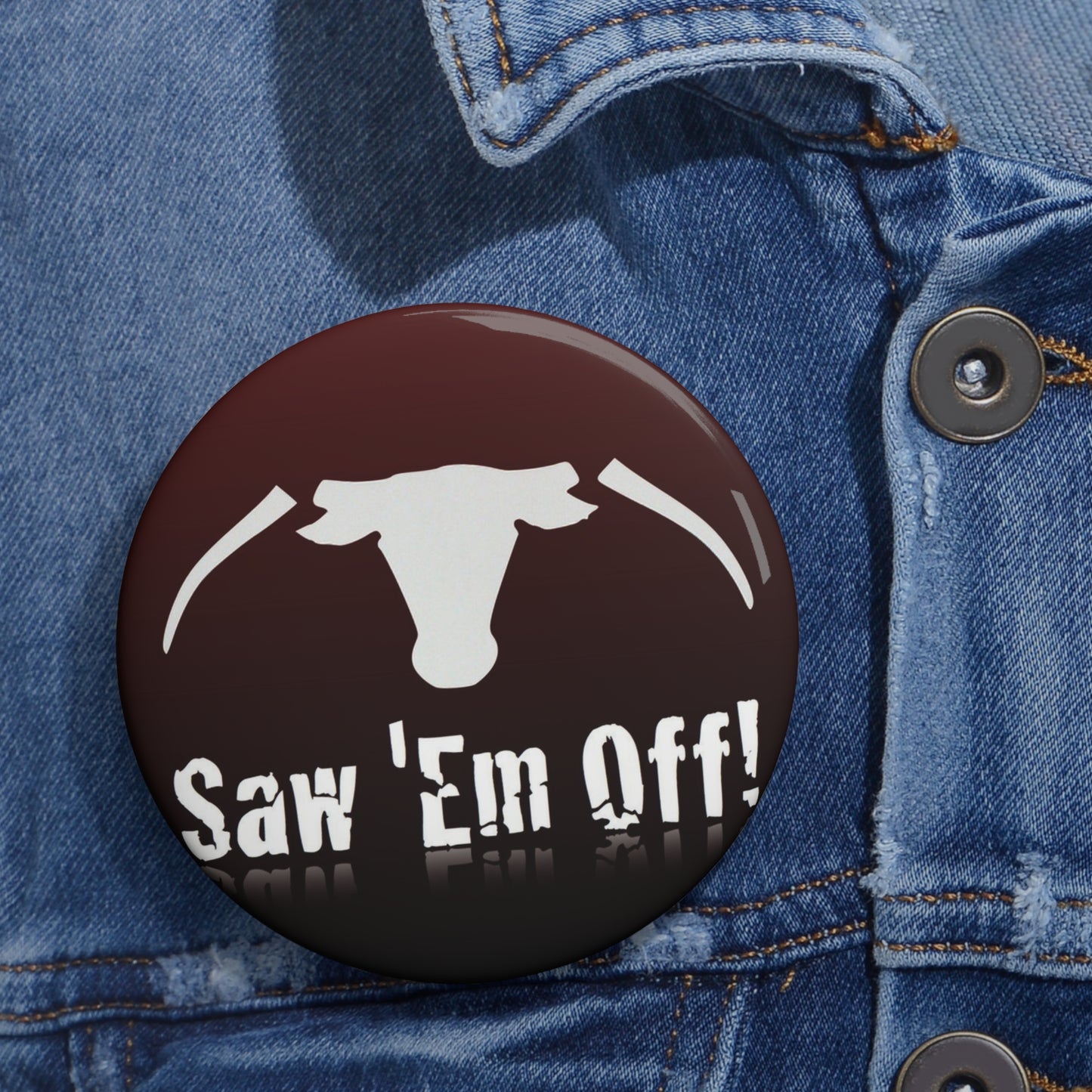Saw Em Off Game Day Pin | Aggie Game Day Accessory | Aggie Game Day Pin | Aggie Spirit Wear, Game Day Pin