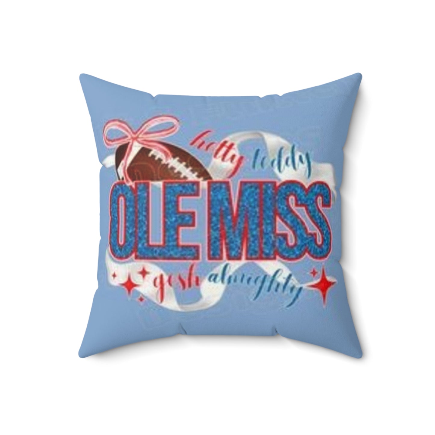 Ole Miss Faux Suede Pillow, Decorative Sports Cushion, College Football Decor, Home Accent, Gift for Students, Alumni Pillow