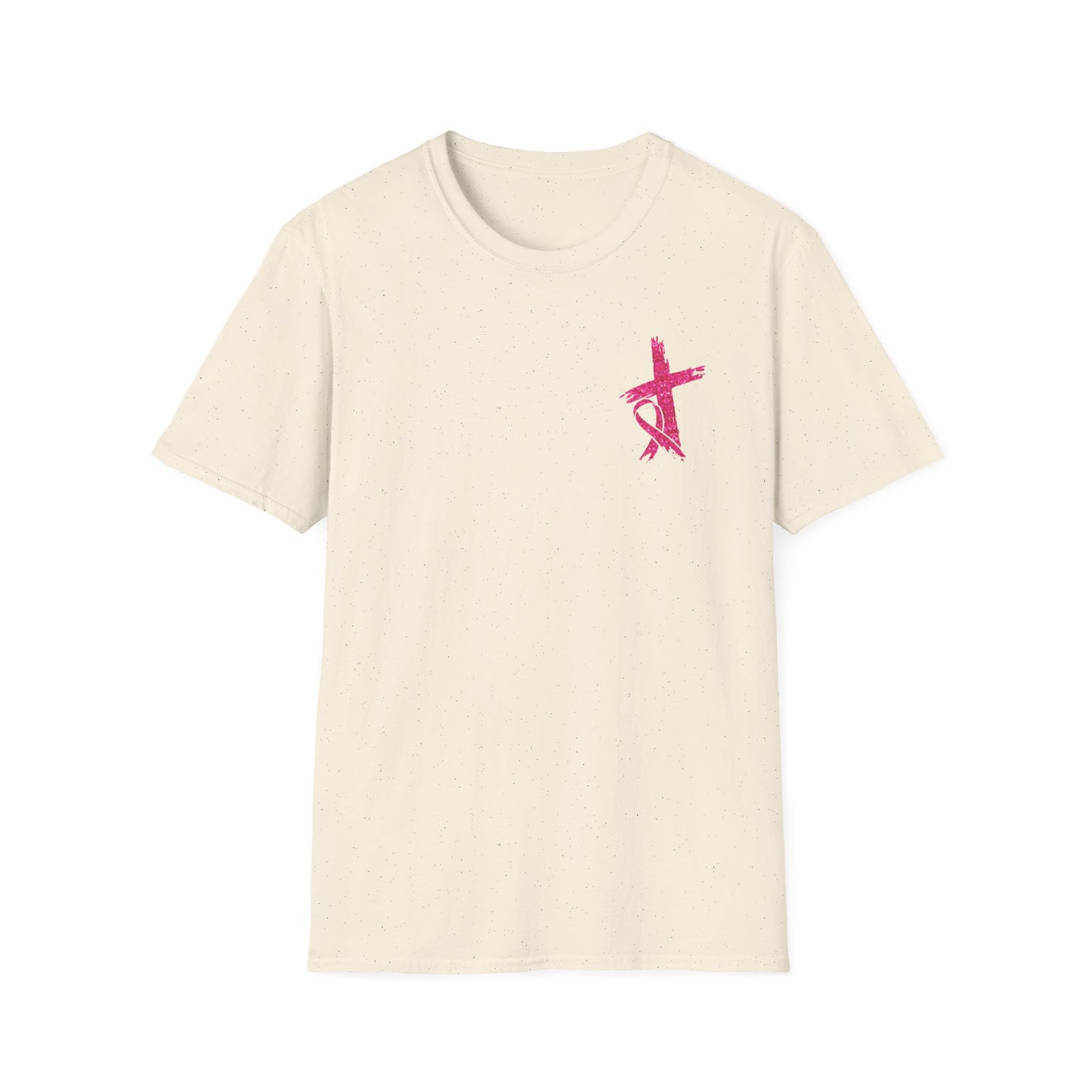 Breast Cancer Awareness, Breast Cancer, Faith, Hope Cure Inspired Softstyle T-Shirt, Inspirational Gift, Cancer Awareness Shirt, Luke 1:37