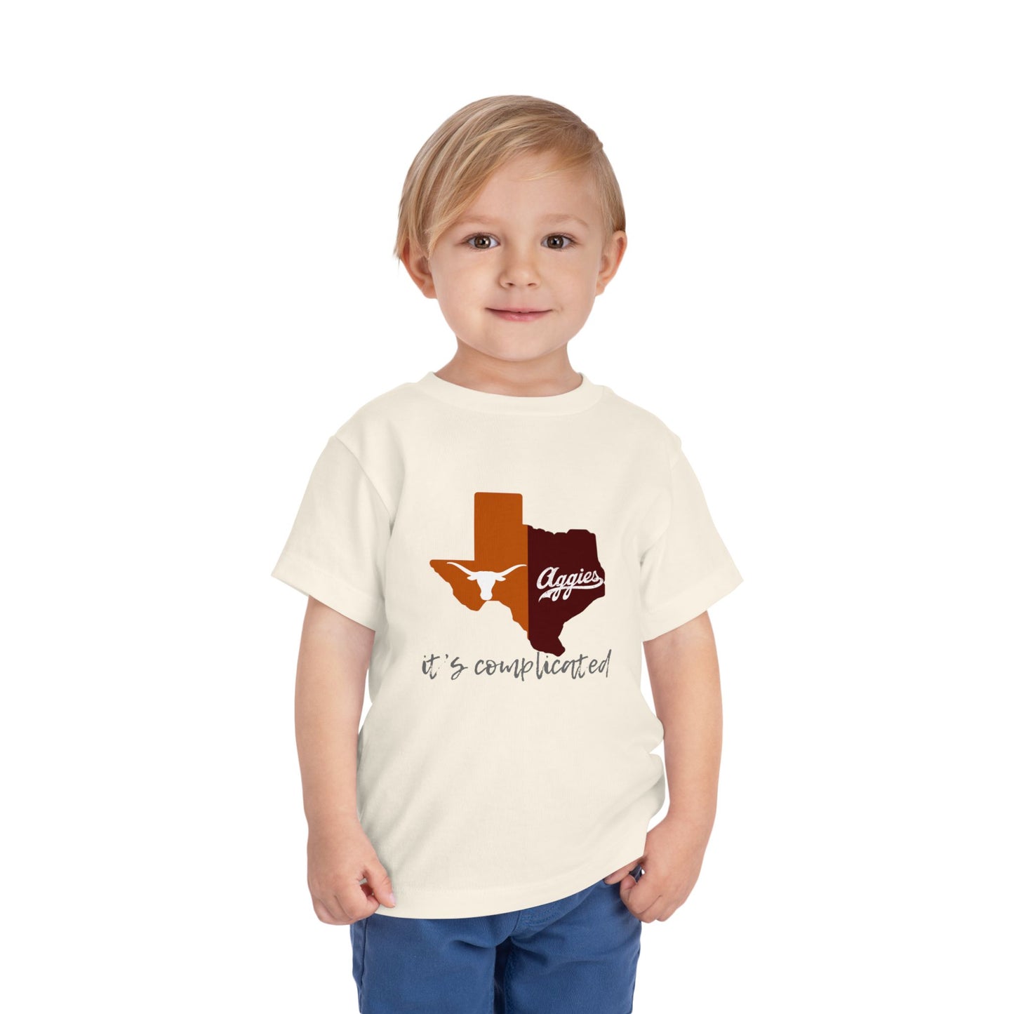 “It’s Complicated” Kids Texas Rivalry Tee – Longhorns vs. Aggies