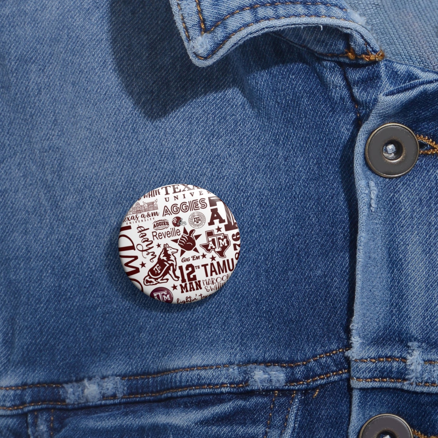 Aggies Pin Game Day Pin | Aggie Game Day Accessory | Aggie Game Day Pin | Aggie Spirit Wear, Game Day Pin